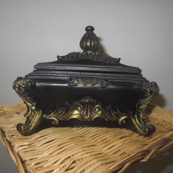 Vintage Carved trinket box JEWELRY BOX TRINKET BOX STORAGE - Picture 4 of 15